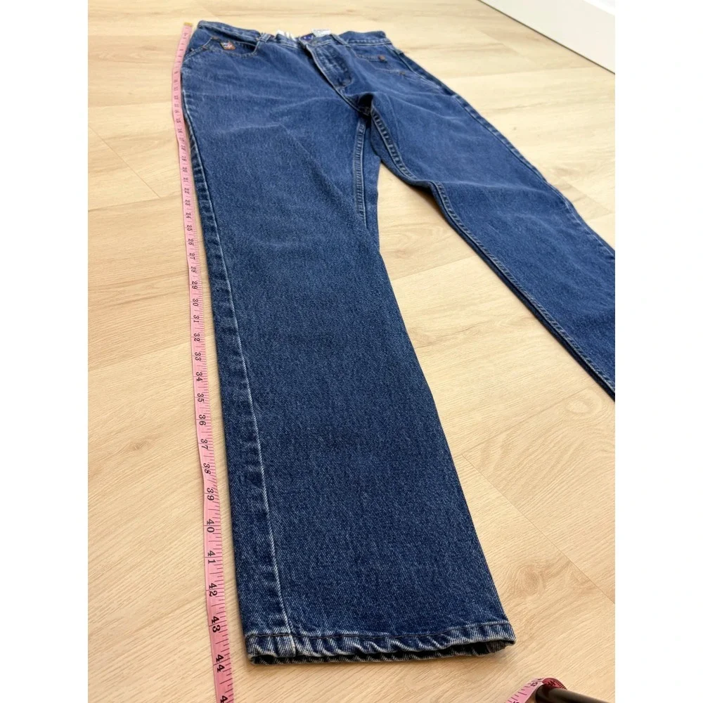 Posted Slim Jeans Womens 7/8 Blue High Waisted Straight Leg Denim Vintage